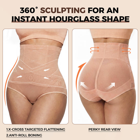 Gaine Sculptante Taille Haute X-Cross — Compression 3D 360°
