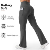 Legging Évasé Taille Haute Ventre Plat à Poches