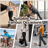 Legging Évasé Taille Haute Ventre Plat à Poches