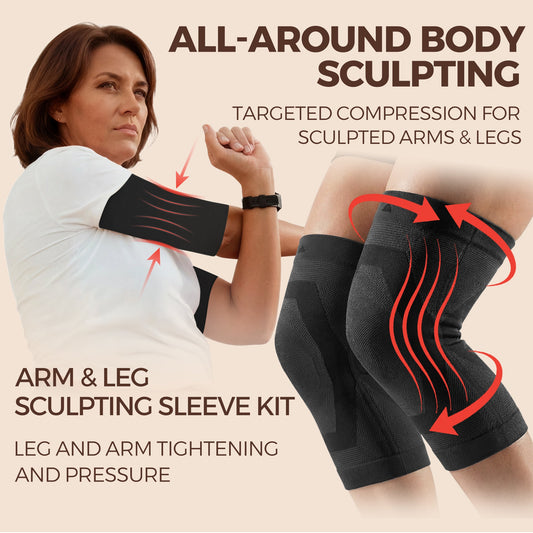 Ensemble Compression 3D Bras & Genoux — 2 Pièces