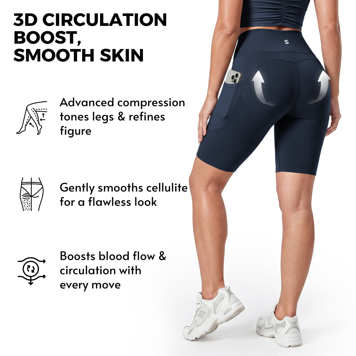 Legging Court Sculptant Anti-Cellulite à Poches
