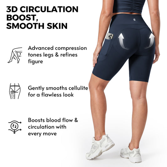 Legging Court Sculptant Anti-Cellulite à Poches